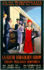 Golden Arrow railway poster  c 1920s.