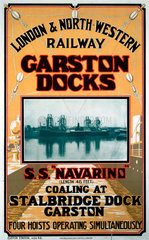 ‘Garston Docks’  LNWR poster  early 20th century.