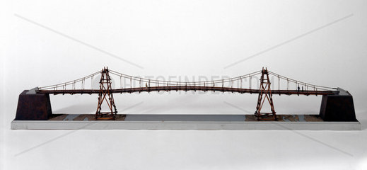 Chinese rope and span suspension bridge.