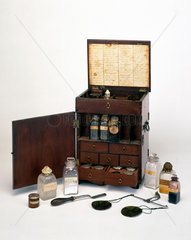 Mahogany medicine chest  19th century.