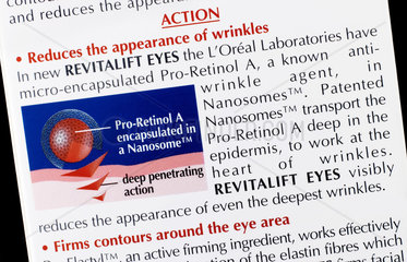 L'Oreal cosmetics with nanosomes