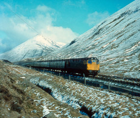 Winter on the West Highland line  c 1970.