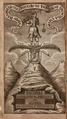 Allegorical figure and elements  1689.
