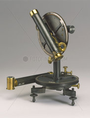 Three and a half inch travellers transit theodolite  c 1840.