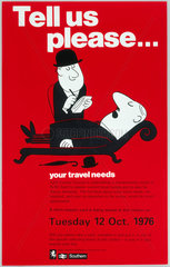 'Tell us please...your travel needs'  BR (SR) poster  1976.