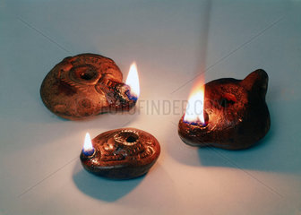 Oil lamps  1st century BC-1st century AD.