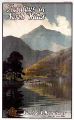 ‘Holidays in North Wales’  LNWR poster  early 20th century.