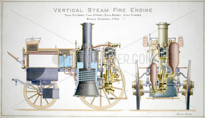 Shand Mason vertical steam fire engine  1863.
