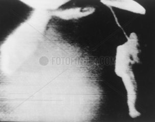 Alexei Leonov floating in space  18 March 1