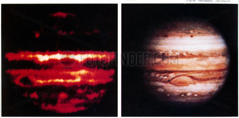 Infrared and visible images of Jupiter  1979.