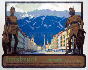 ‘Innsbruck via Harwich’  LNER poster  1923-1947.