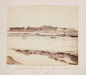 'Exterior of North fort on Peiho River...’  China  21 August 1860.