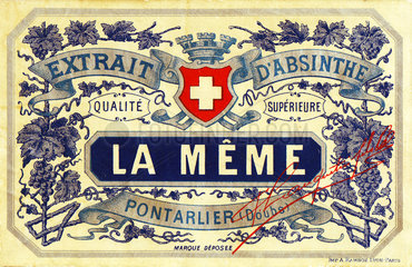 La Meme absinthe label  c 1900.