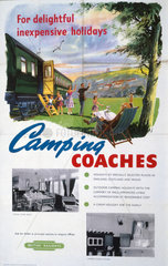 ‘Camping Coaches’  BR poster  1950s.