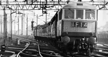 First electric passenger train from London to Liverpool  November 1965.