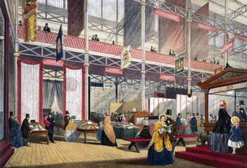 Cotton  carriages etc at the Great Exhibition  Crystal Palace  London  1851.