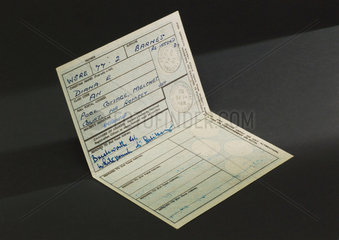 National Registration identity card  1951.