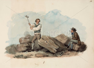 Lead mining  Northumberland  c 1805-1820.