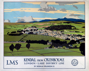 ‘Kendal from Oxenholme’  LMS poster  1923-1947.