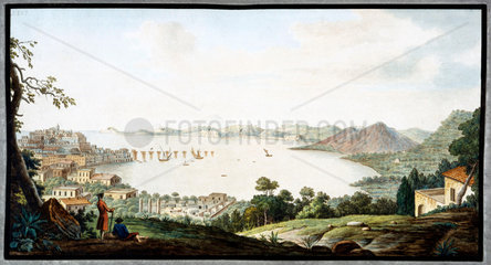 View above Puzzoli  Kingdom of Naples  c 1760.