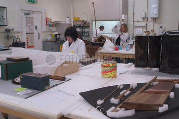 Conservator at work  Science Museum  London  2007.