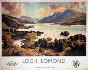‘Loch Lomond’  LNER and LMS poster  c 1940s.
