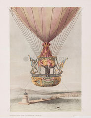 Sadler’s balloon over Dublin  Ireland  1 October 1812.