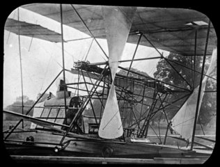 Maxim’s flying machine after its ‘flight’ of 31st July 1894.