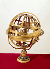Brass armillary sphere  1552.