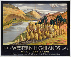 ‘Western Highlands’  LNER/LMS poster  1923-1947.