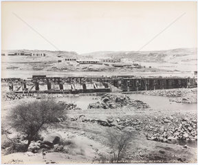 ‘Central channel sluices’  Aswan  Egypt  July 1900.