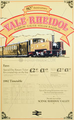 Vale of Rheidol Narrow Gauge Steam Railway  1982.