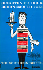 ‘Brighton in 1 Hour'  BR (SR) poster  1963.