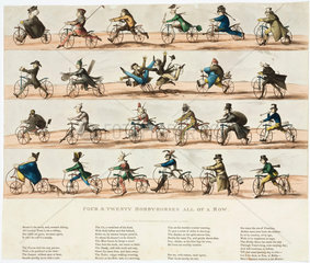 'Four and Twenty Hobby Horses all in a Row'  1819.