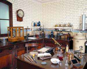 An 1890s laboratory in the Chemistry Gallery  Science Museum  1992.