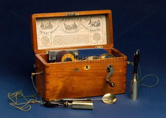 Improved patent magneto-electric machine for nervous diseases  1862.