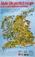 ‘Make the perfect escape to the Scottish Highlands and Islands’  poster  1985.