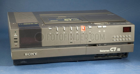 Detail of a Sony Betamax SL-C7 machine  c 1980