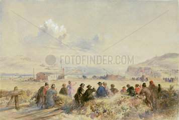 ‘Watching Manoeuvers from the Dunes’  Foilhummerum Bay  Valentia  c 1865.