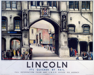 ‘Lincoln: The Stonebow’  LNER poster  1930.