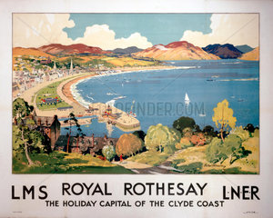 'Royal Rothesay  the Holiday Capital of the Clyde Coast'  LMS/LNER poster  1923-1947.