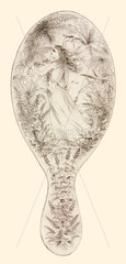 Design for a mirror back  1870-1875.