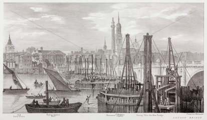 From Old Swan Stairs to London Bridge  London  1825.