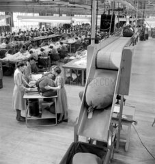 Conveyor belt at Aristoc hosiery factory  1952.