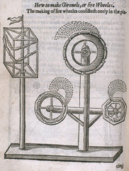 Fire wheels  1635. Engraved plate taken fro