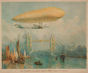 ‘The Clement-Bayard’s flight from Paris to London’  c 1908.