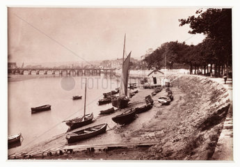 'Barnstaple  The Bridge and River Taw'  c 1880.