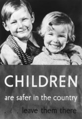 Poster advocating the evacuation of children  1939.