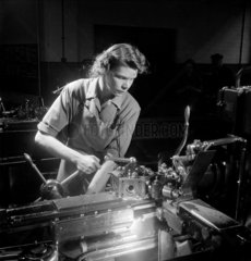 Woman at lathe  Leicester   1951.