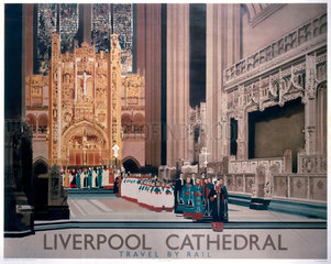 'Liverpool Cathedral’  LNER poster  1937.
